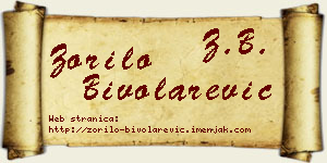Zorilo Bivolarević vizit kartica